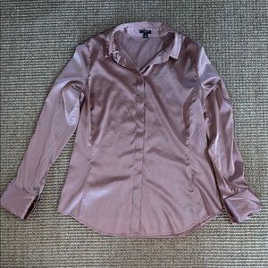 Ann Taylor Elegant Pink Mauve Silk Blouse 12